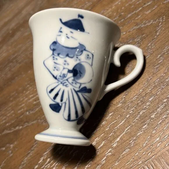 Vintage Japanese Blue Painted Teacup And Saucer‎ - Picture 2 of 8